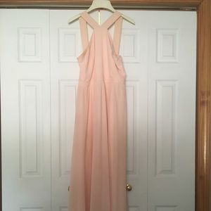 Lulu’s Air of Romance dress in peach. Size L